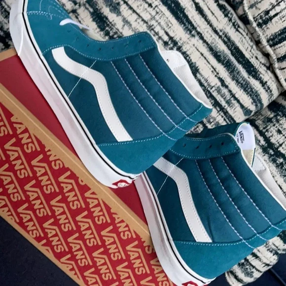 Vans Sk8-Hi Blue Coral/True White MENS - Picture 15 of 16